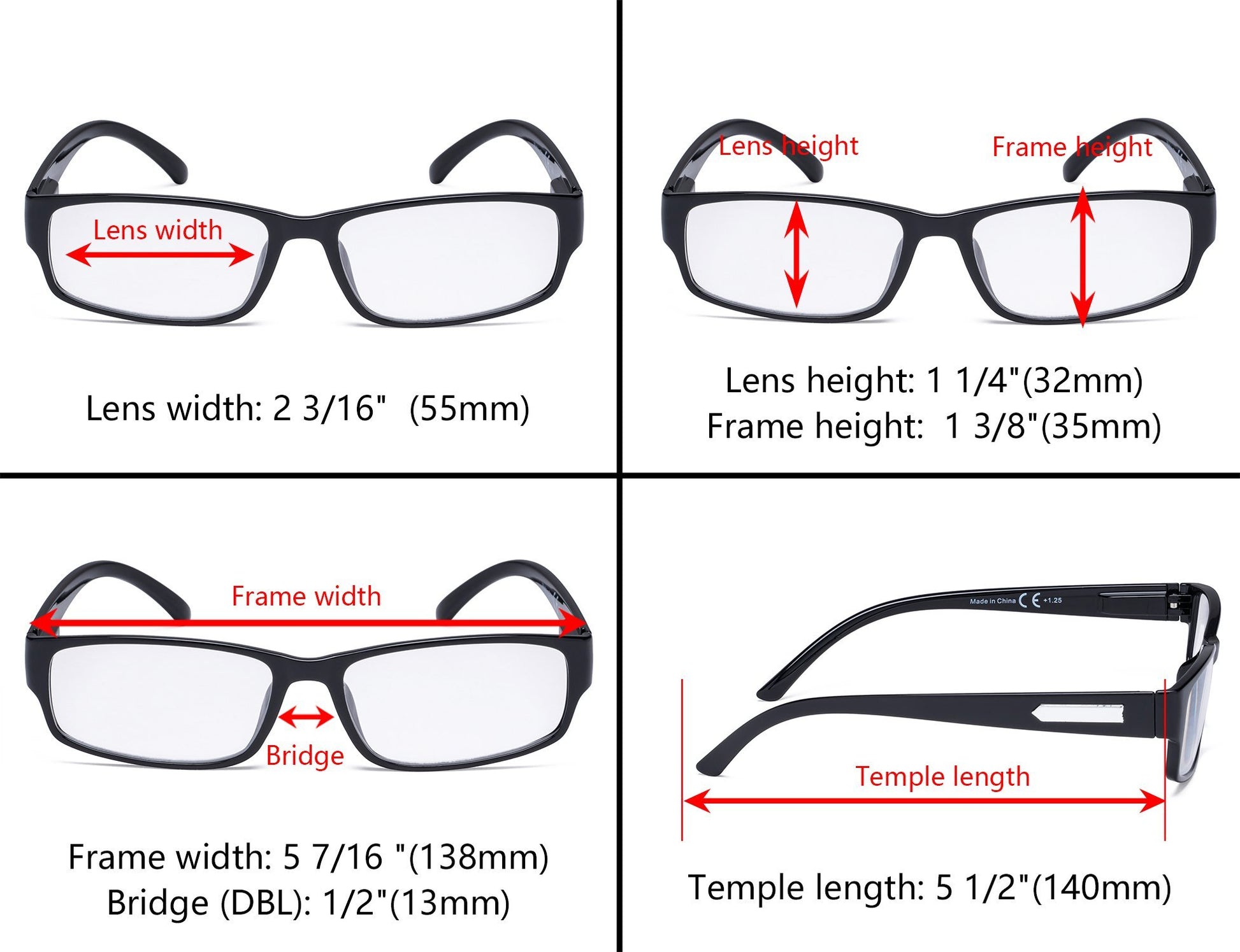 4 Pack Comfort Reading Glasses Include Sunglasses Men R9103