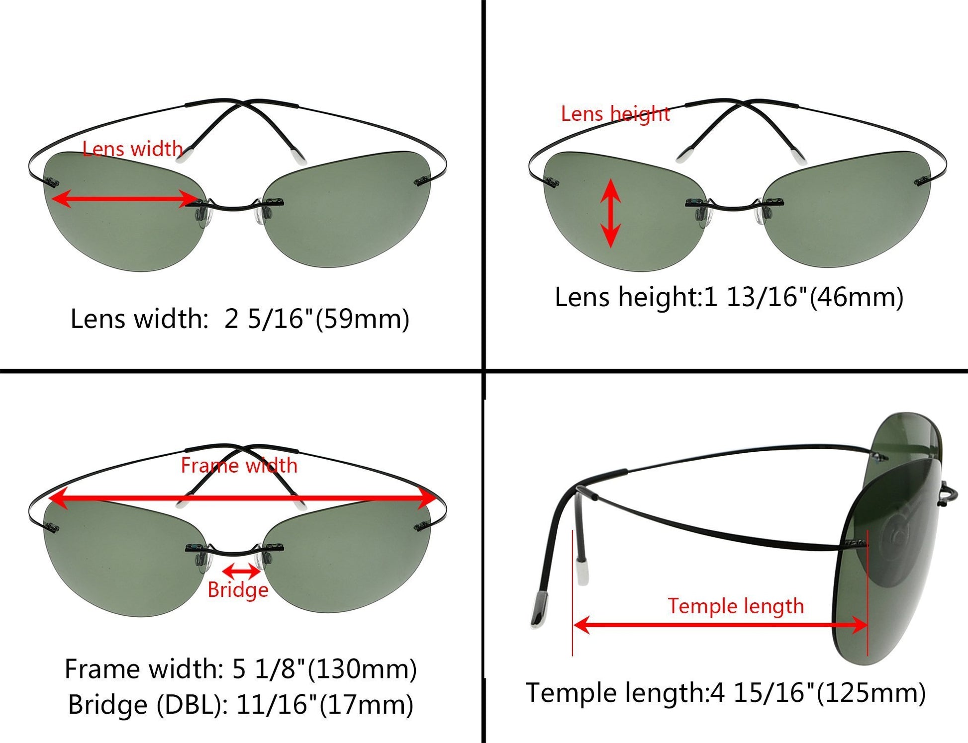 servir Interminable fecha límite Gafas de sol polarizadas sin montura titanio mujer hombre S1501 –  eyekeeper.com
