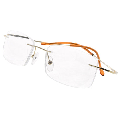 Titanium Rimless Reading Glasses Readers R1508